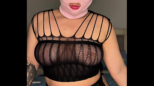 Naughty masked babe pounds her pussy for more pleasure