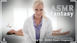 LESBIAN Sexbot SQUIRTS All Over Technician’s Face!
